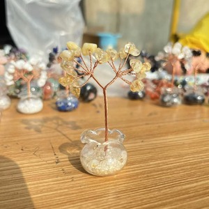Améthyste naturelle cristal pierre précieuse argent arbre Feng Shui énergie élément décoratif Base en verre améliorant la richesse chance pour la décoration intérieure - Product Image 4