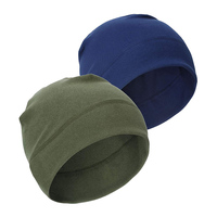 Invierno suave cálido en blanco deportes ciclismo esquí casco para correr interior para hombre Polar Fleece Beanie Skull Watch Cap Hat