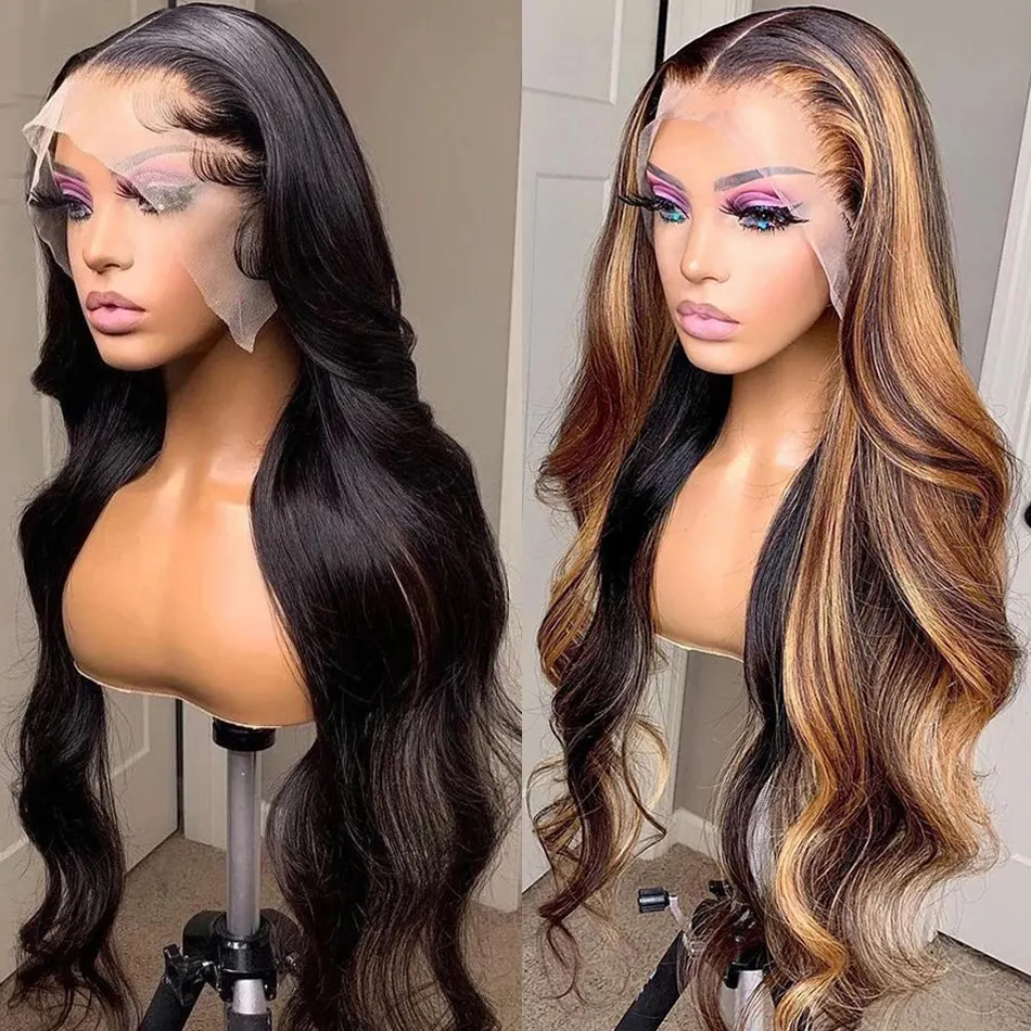 KBL бразильские предварительно выщипанные волосы, кружевные передние парики, парики из человеческих волос для женщин, 30 дюймов, волнистые, HD, прозрачные, на сетке, фронтальные парики