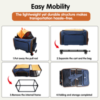 Poussette pliable imperméable et réglable pour animaux de compagnie, petite, grande capacité, pour chiens âgés