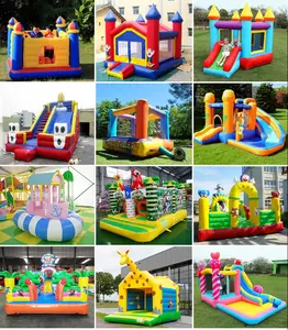 Commercial Grade PVC Oxford Vinyl Anime Game Character Theme Inflatable Bouncer House Kid-Accessible Infantable Blower Sea