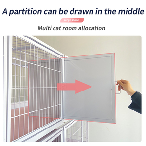 Cage pour chat en métal galvanisé robuste avec roues Offre Spéciale d'intérieur multifonction pour animaux de compagnie - Product Image 4