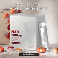 Capsules NAD+ 1000mg en vente directe d'usine, 30 sachets, nicotinamide riboside, PQQ, resvératrol, antioxydant, anti-âge, complément alimentaire