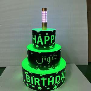 Servicio de Presentación de Botellas con Luces LED de 3 Niveles, Glorificador de Botellas con Luces LED, Presentador de Botellas para <span class=keywords><strong>Cumpleaños</strong></span>, Cubiteras Elegantes y Recipientes para Bebidas - Product Image 5