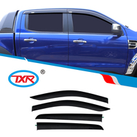 Auto Car Door Sun Vent Visor Fibra de carbono Deflector de viento All-Weather Guard Windows Viseras para Ford Ranger T9 2022-