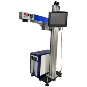Lyncwell Production Line Flying Co2 Laser Marking Machine Expiry Date Batch Code Laser Printer For Plastic Bags Cable Pet Bottle