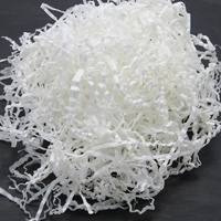 Remplissage de panier en coton coupé, papier kraft froissé blanc pour boîte cadeau