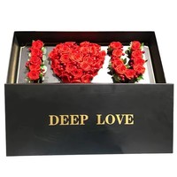 Cadeau pour la fête des mères, pour petite amie, maman, boîte à fleurs rectangulaire, je t'aime, boîte cadeau avec gaufrage, laminage mat, revêtement UV, option cadre photo, moderne