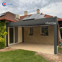 Pergola arquée motorisée en aluminium intelligent, imperméable et personnalisée pour jardin, avec toit à lames orientables
