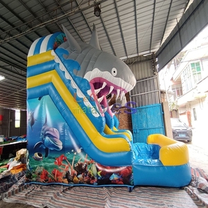 Tobogán inflable para tiburones, tobogán acuático inflable de alta calidad con piscina para parque acuático, precio al por mayor - Product Image 6