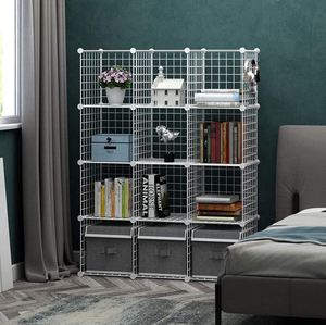 Dây lưu trữ Kệ đa-sử dụng DIY lưu trữ Cube kệ kim loại Cube dây kệ - Product Image 2