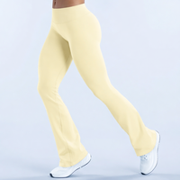 L-0313 Legging de yoga pour femme le plus vendu, taille plate, coupe évasée, pantalon de sport, tenue de fitness extérieur, Pilates, course à pied