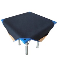Tapis de Mahjong de Luxe Épais et Imperméable avec Poches, Antidérapant, Carré, pour Divertissement à Domicile et Utilisation au Poker