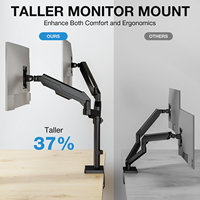 Support de bureau pour double moniteur avec bras VESA réglables, base à pince et à œillet, écrans de 17 à 34 pouces, mouvement complet pivotant et inclinable