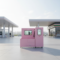 Station de lavage pour animaux semi-automatique en libre-service 24h/24 et 7j/7 avec support de paiement Nayax, en acier inoxydable, pour parcs