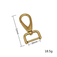 Mousqueton pivotant en laiton massif durable avec vis de fixation pour sac à main/sac à bandoulière, idéal pour le bricolage et la rechange