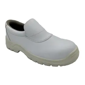 JDS Wholesale High Quality White Safety Shoes Food Industry Comfortable Custom Made Leather Safety Shoes