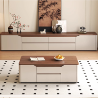 TV-Ständer für Kleine Wohnungen Luxuriöse Wohnzimmer-Couchtisch-Kombination Freistehender Fernsehschrank