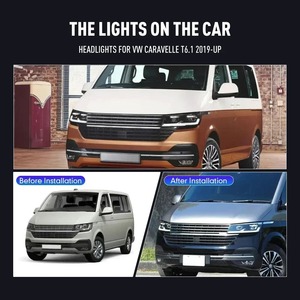 Phares HETOP Caravelle <span class=keywords><strong>T6</strong></span> 2016-2020 : Amélioration LED avec lentille, accessoires auto, vente chaude, Plug and Play, DRL pour <span class=keywords><strong>Volkswagen</strong></span> - Product Image 2