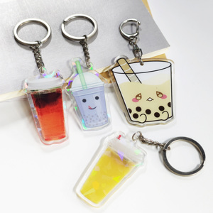Llavero Acrílico con Forma de Té de Leche con Perlas, Diseño Anime, Sin Pedido Mínimo, Personalizable - Product Image 3