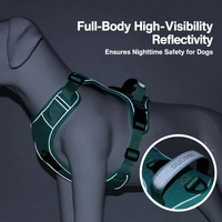 Harnais pour chien de grande taille Oxford respirant et tendance, anti-traction, anti-rupture, avec traceur GPS et gilet anti-perte, avec laisse, pour l'extérieur