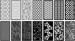 モダンなステンレス製の装飾的な葉っぱの切り抜き模様の植物用スクリーンプランター、屋内/屋外、オフィス、パティオ、バルコニーのプライバシー保護に - Product Image 6