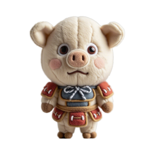 Tùy chỉnh Samurai lợn thiết kế độc đáo PP bông nhồi bông động vật như một món quà cho bộ sưu tập và trang trí tùy chỉnh sang trọng nhà sản xuất - Product Image 2