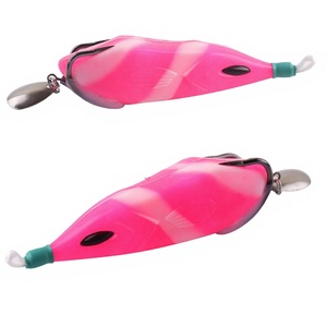 Ensemble de leurres souples artificiels ABS pour la pêche en rivière à longue portée, avec rainure sanguine ascendante, modèles Flying Fish, Modified Ray, Frog, 15g, pour la pêche transfrontalière - Product Image 1