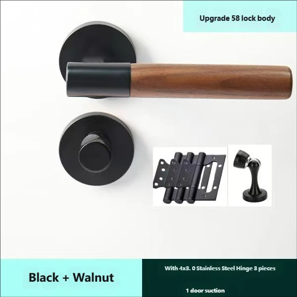 Equipped with 58 silent lock body + door closer hinge