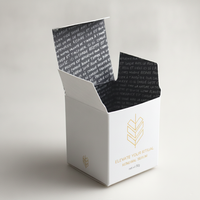Boîte à fermeture automatique en papier coton personnalisé, toucher doux, emballage écologique pour cosmétiques, parfums, cadeaux