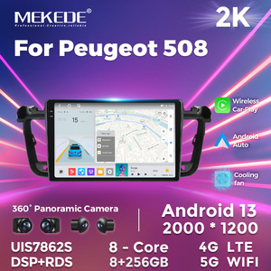 MEKEDE MS car radio player sistema android 12 per <span class=keywords><strong>Peugeot</strong></span> <span class=keywords><strong>508</strong></span> ventola di raffreddamento 360 panorama camera WiFi GPS mirror link - Product Image 6