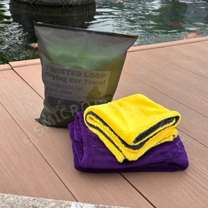 Twisted Loop Car Drying <b>Towel</b> Micro Fiber <b>Towel</b> Cleaning 1200gsm Car Detailing Drying Fast Cloth Wash Detailing <b>Microfiber</b> <b>Towel</b> - Product Image 1