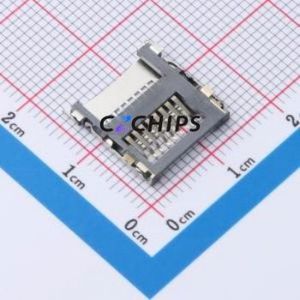 ZX-TF-281.6J SD Card / Memory Card Connector SMD Connector Flip Cover Type MicroSD Card (TF Card) Card Holder 1.8mm - Product Image 2