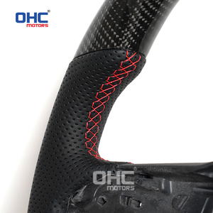 Volant en Fibre de Carbone Véritable Brillant en Stock UE pour VW <span class=keywords><strong>Golf</strong></span> <span class=keywords><strong>8</strong></span> Mk8 GTI avec Trous de Palettes - Product Image 3