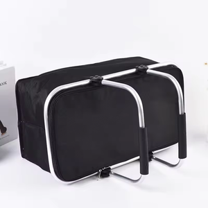 Marco de aluminio personalizado 600D aislado <span class=keywords><strong>picnic</strong></span> cesta de la compra plegable bolsa de refrigeración - Product Image 2