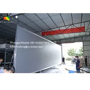 XYScreen מקרן מסך 80-400 אינץ 16:9 2.35:1 מעוקל קבוע מסגרת הקרנת מסך עם שחור קטיפה אלומיניום מסגרת ולעמוד