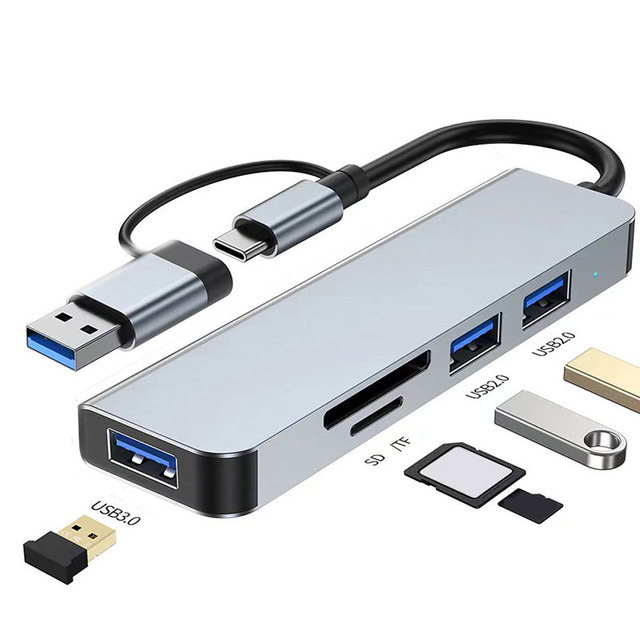 5 in 1 Type-c Hub Multi Ports Adapter Usb 3.0 Usb-c Hub Docking Station