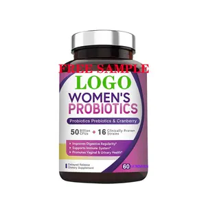 Probiotiques Multi Enzymes Gummies pour Femmes Prébiotiques Soins du Vagin 1000 Milliards CFU 37 Souches Canneberge PH Équilibre Santé Féminine