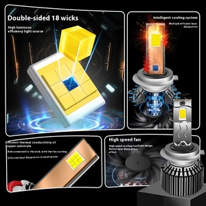Super luminoso Laser 18-Core H1 LED fendinebbia per VW per <span class=keywords><strong>BMW</strong></span> X3/X5 ACCORD classe C auto da turismo 6500k colore auto faro a LED H7 - Product Image 2