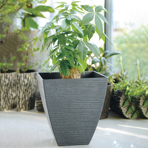 Square Plastic Plant Square Outdoor And Indoor Decorative Square Texture Extra Large Size Plastic Plant Pots Planters