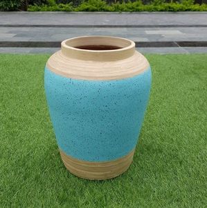 Lot de Vases en Bambou Filé en Gros, Forme Personnalisée, Vase Décoratif en Bambou avec Poignée Optionnelle, OEM ODM pour la Décoration Intérieure - Product Image 3