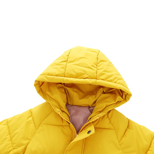 Manteau d'hiver long unisexe pour enfants, rembourré, à capuche, coupe-vent, écologique, avec fermeture éclair, motif uni - Product Image 6