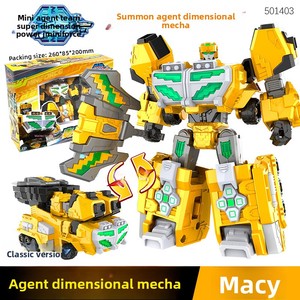<span class=keywords><strong>Mini</strong></span> Force 6D Robot Trasformabile in Plastica con Suoni e Luci, Giocattolo Articolato per Bambini - Product Image 4