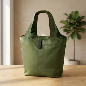Sacs de courses 100 % polyester écologiques à poignée unique avec fermeture personnalisée, fabriqués au Bangladesh - Product Image 3