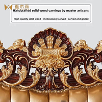 Canapé en cuir de chêne de style rétro français haut de gamme, en bois massif sculpté, ensemble complet de meubles pour salon