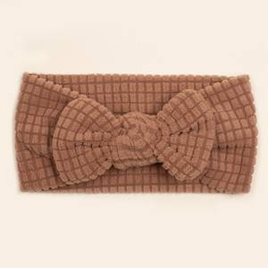 새로운 아기 단색 활 머리띠 어린이 단색 따뜻하고 편안한 머리띠 부드러운 아기 헤어 액세서리 - Product Image 4