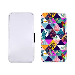 Subli-Forward Nieuw Binnen Portemonnee Hoesje Op Maat 2d Sublimatie Blanks Lederen Flip Telefoon Hoesje Voor Voor Iphone 15 14 13 Pro 12 11