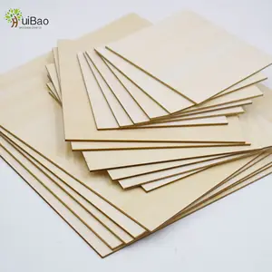 China Supplier Wholesale 1mm 1.5mm 3mm laser cut plywood Basswood Poplar Sheets Birch Plywood