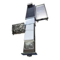 Nouveau système de cuisine unique en acier inoxydable LC80 pour SUV réchaud de Camping en plein air avec glissière arrière évier planche à découper placard à rouleaux