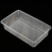 Boîte à blister antidérapante sur mesure avec plateau en plastique texturé gaufré, emballage jetable pour la mise en place de produits de boulangerie
